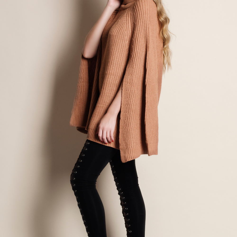 Cape Turtleneck Sweater - Picture 2 of 3